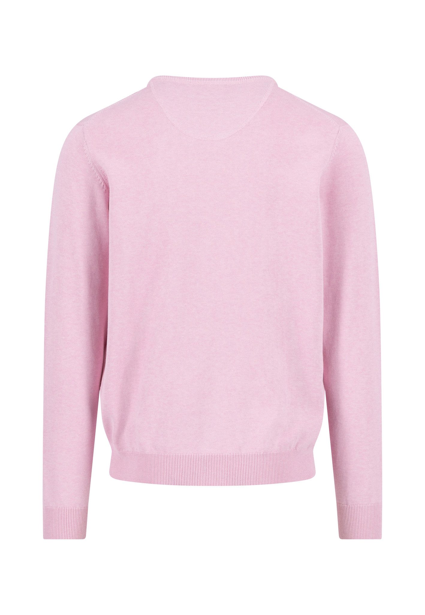 FYNCH-HATTON Strickpullover aus Baumwolle, mit V-Ausschnitt, hüftbedeckende Passform