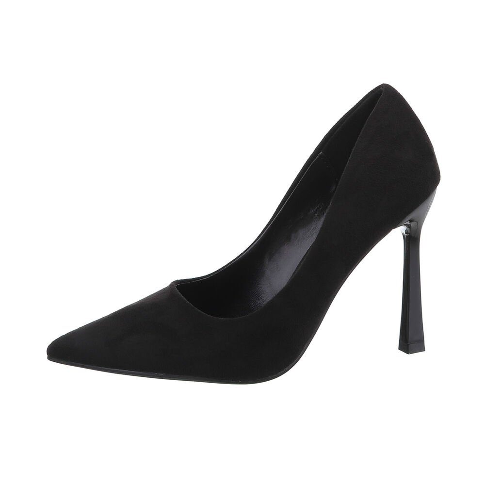 Ital-Design Damen Abendschuhe Elegant High-Heel-Pumps Pfennig-/Stilettoabsatz High Heel Pumps in Schwarz