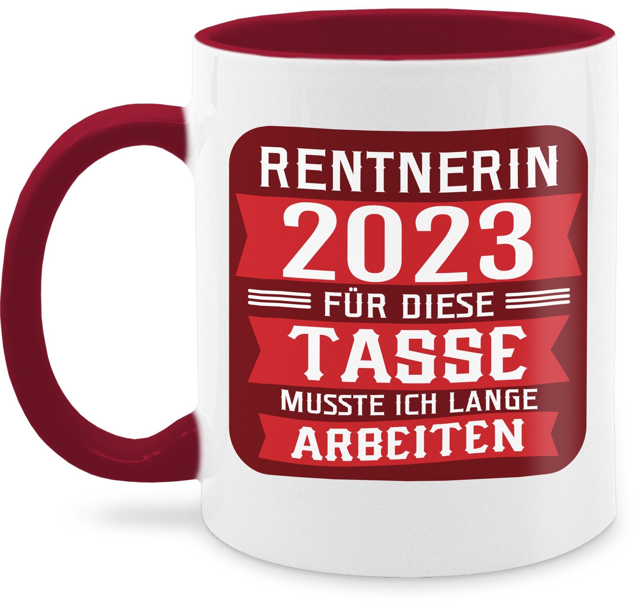 Tasse 2 Tasse Shirtracer Rentnerin Bordeauxrot - Keramik, 2023 rot, Rentnerin