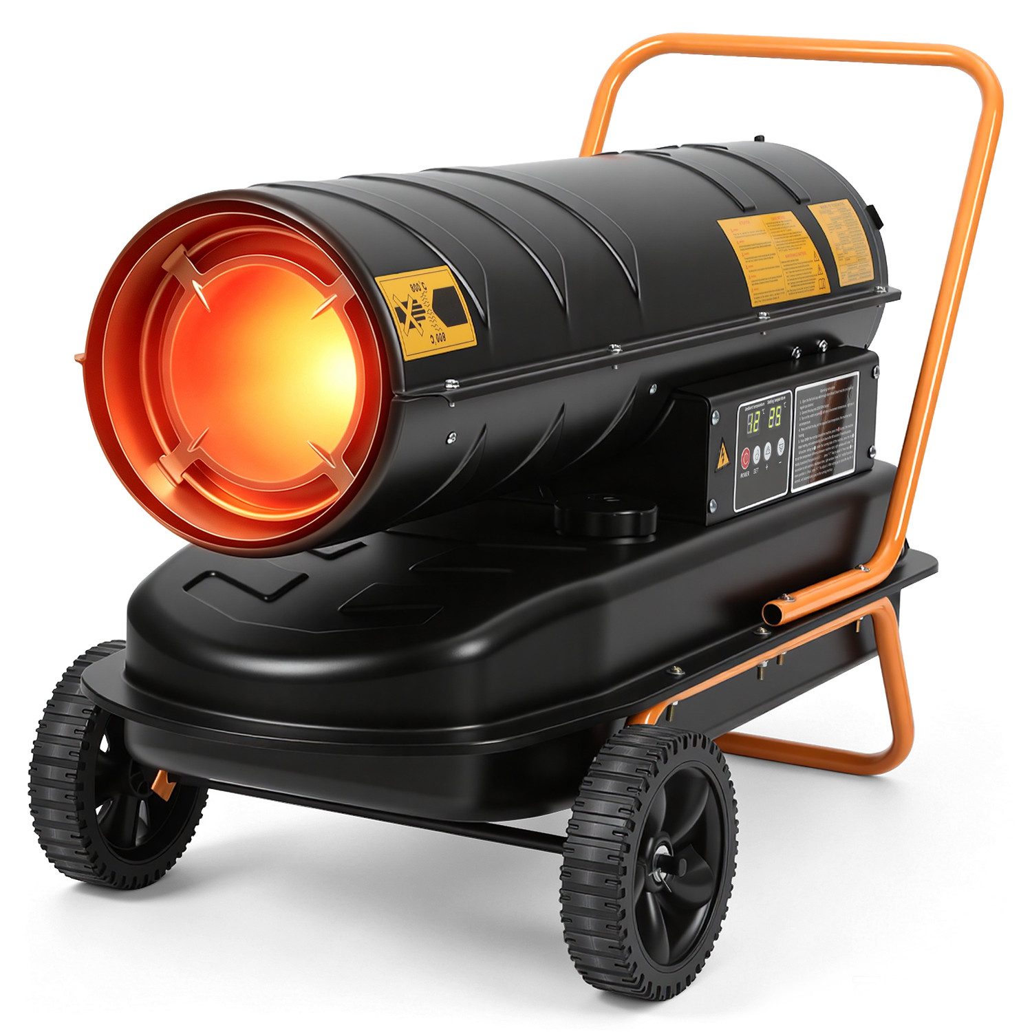 Clanmacy Heizlüfter Heizkanone Dieselheizgebläse 30kW Diesel Heißluftgenerator 38L Tank