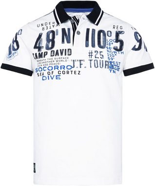 CAMP DAVID Poloshirt mit kleinem Druck auf dem oberen Rücken