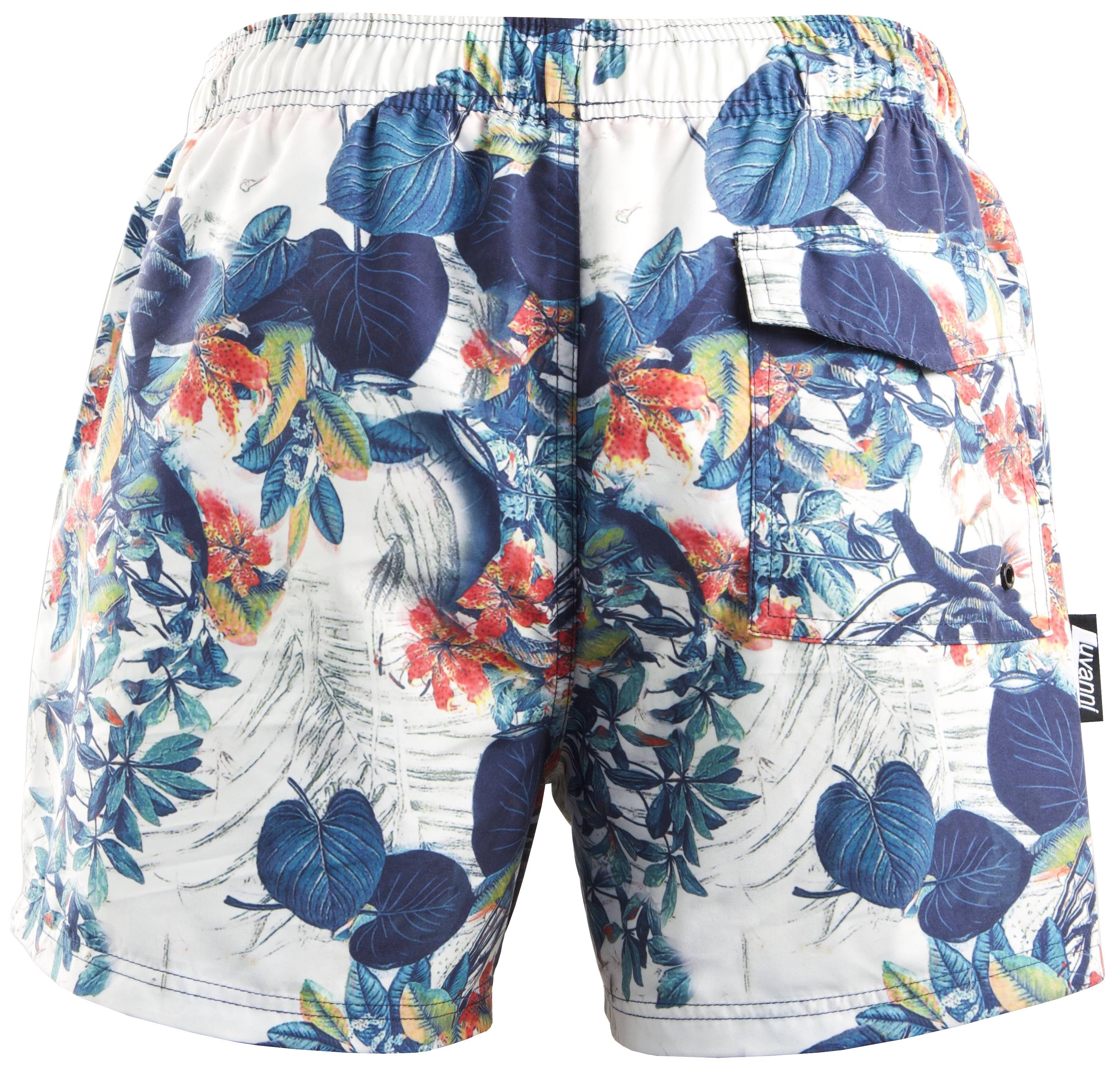 Luvanni Badehose Badehose Herren Schnelltrocknende Beachshorts Boardshorts Badeshorts Palmen Muster Schwimmhose Männer Shorts Hose Streifenmuster