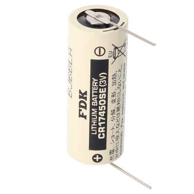 Sanyo »Sanyo Lithium Batterie CR17450SE Size A, mit Lötpa« Batterie, (3 V), Geringe Selbstentladung