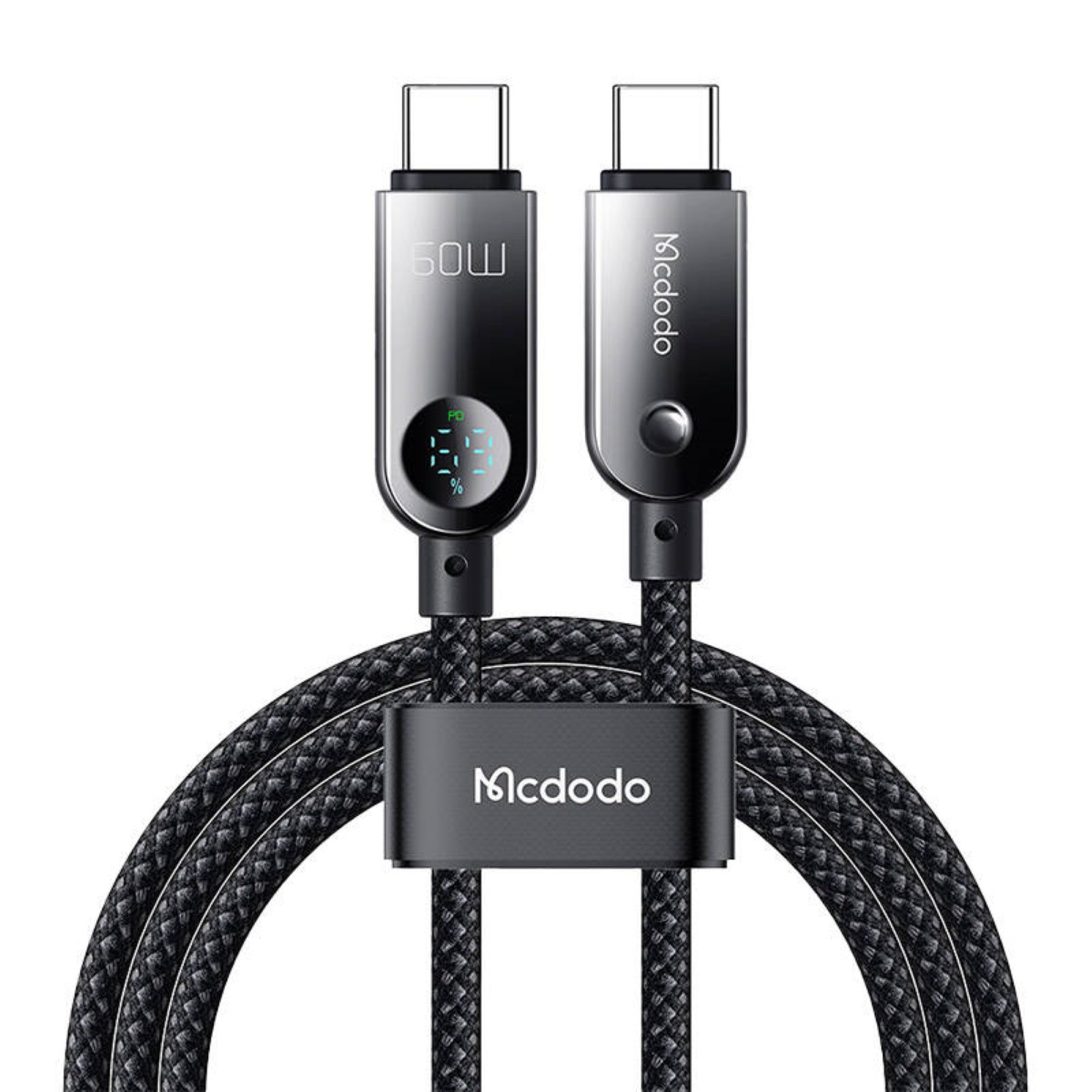USB-C auf USB-C 60W Datenkabel 1,2m in Schwarz Schnellladegerät Smartphone-Kabel