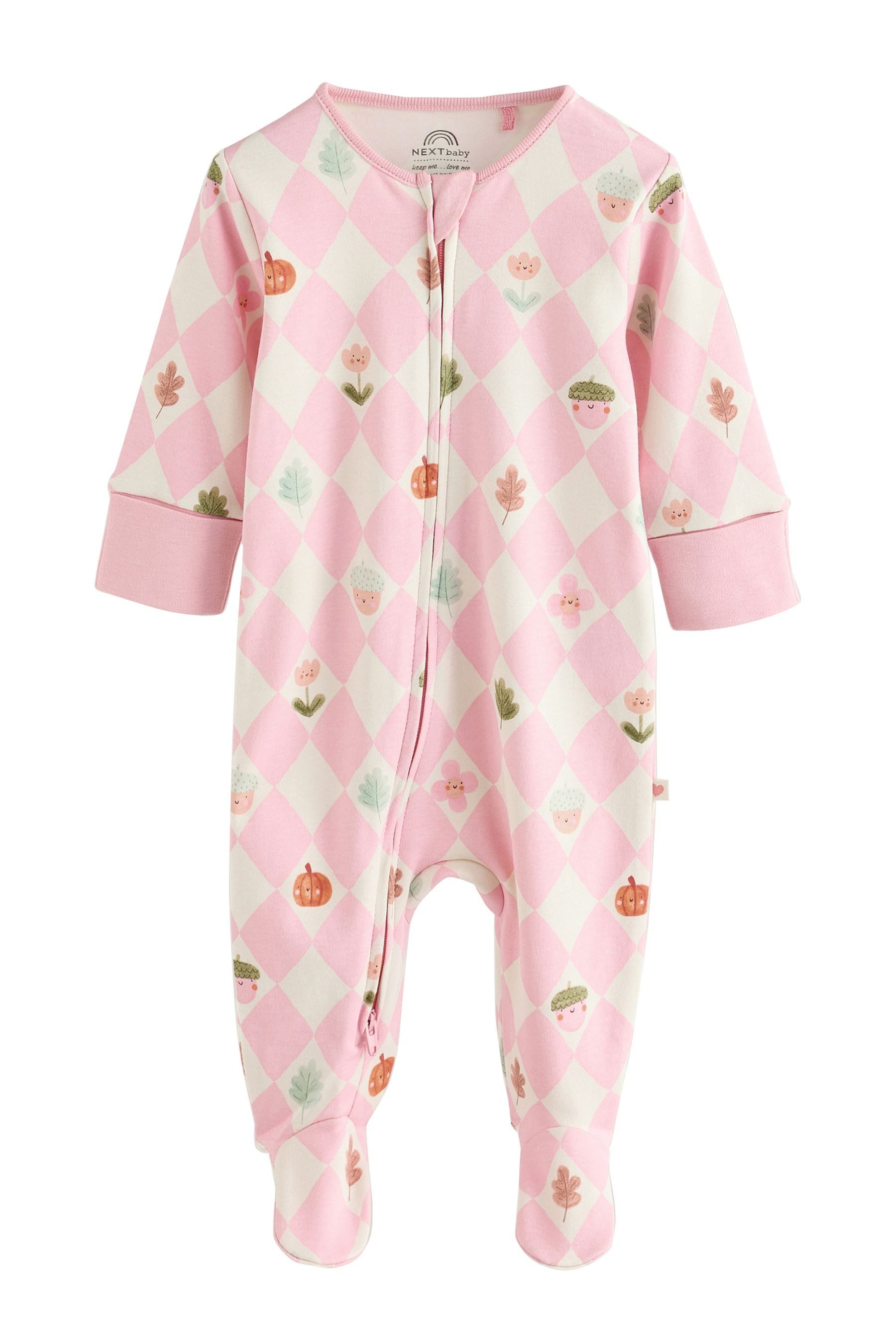 Next Schlafoverall Baby Schlafanzüge mit Zweiwege-RV, 3er-Pack (3-tlg) – Bild 4 von 5
