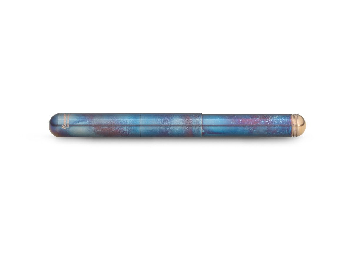 Kaweco Füllfederhalter Kaweco SUPRA Füllhalter Fireblue, Extra Breit Stahl blank