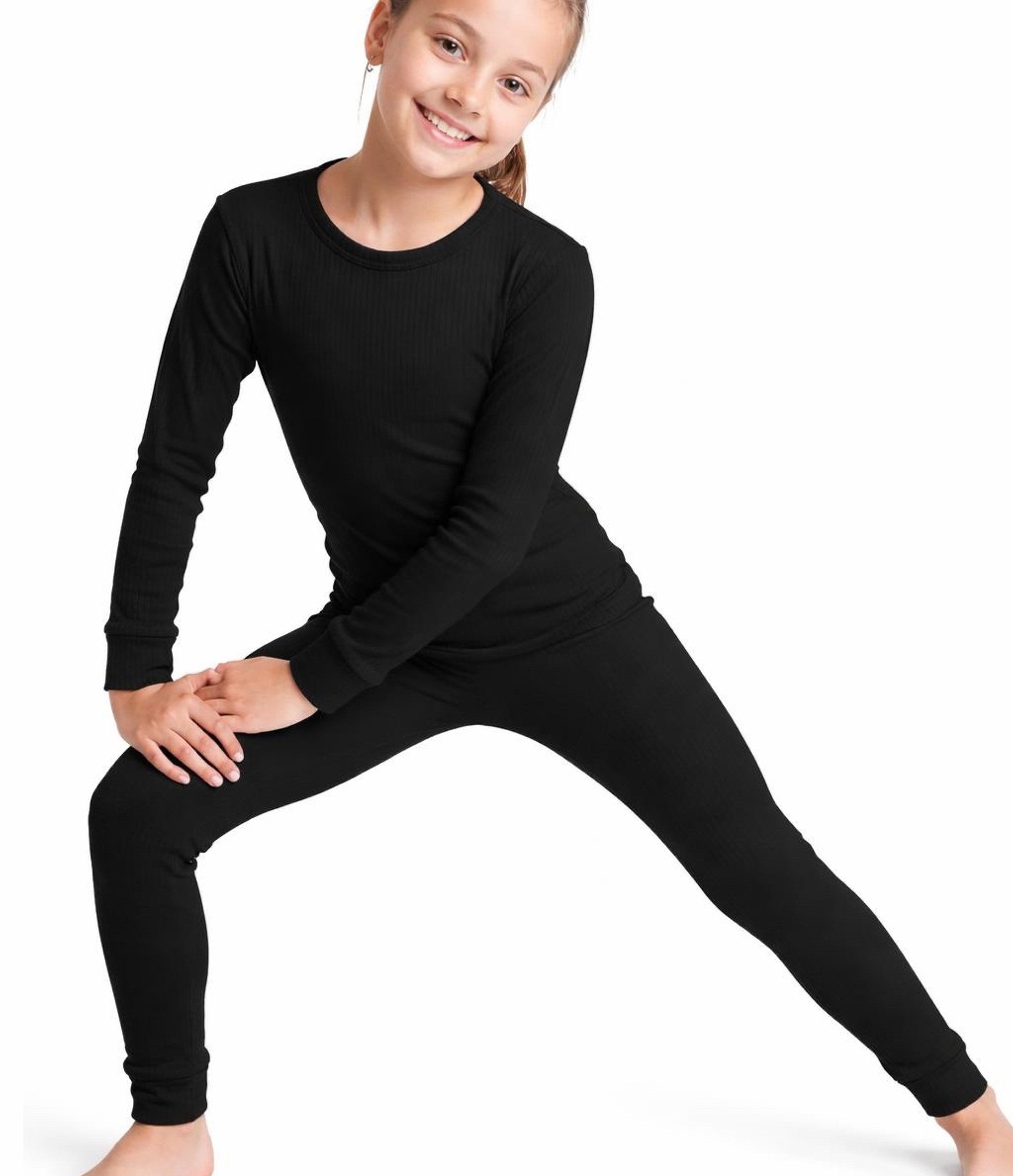 Cocain underwear Thermounterhose Warme lange Kinder Thermo Ski Unterwäsche lang Unterhose Unterhemd 100 (Packung, 2-St) warm weich gemütlich – Bild 2 von 3