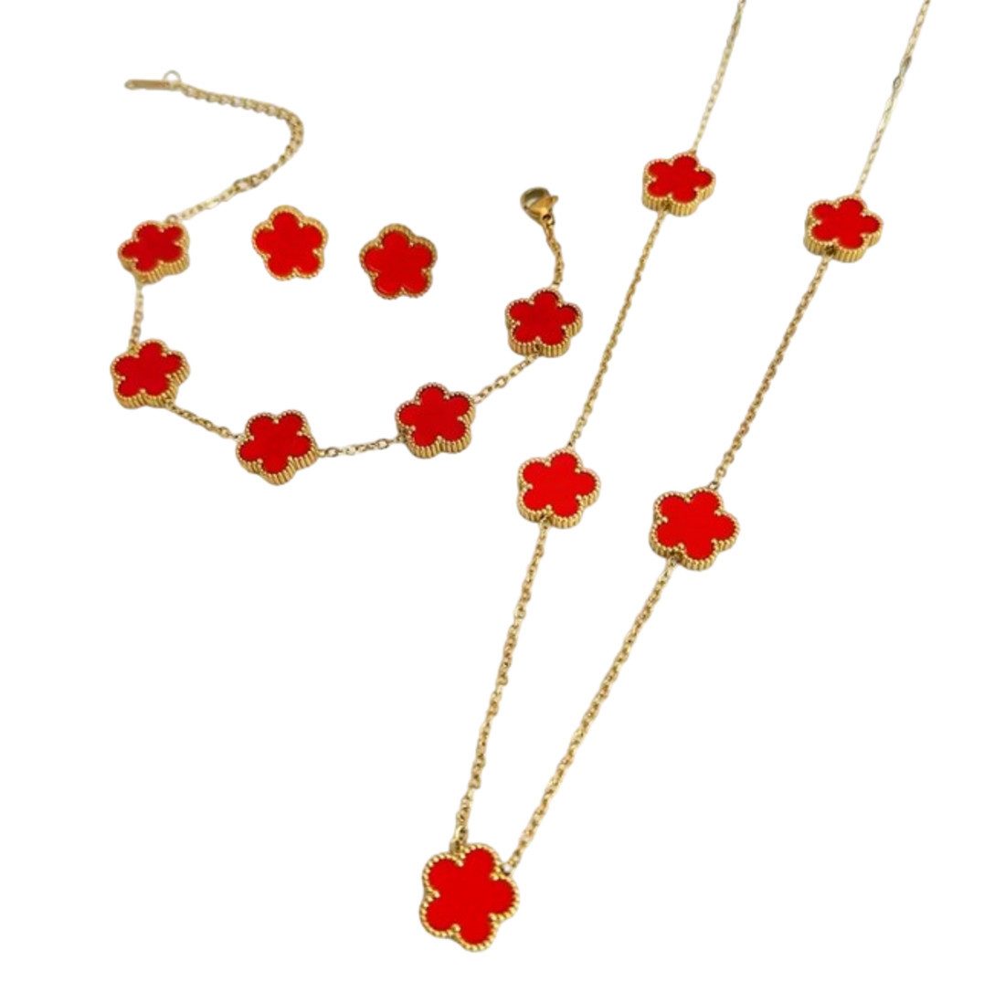 Lale Collection® Schmuckset Gold Kleeblatt Schmuck-Set günstig online kaufen