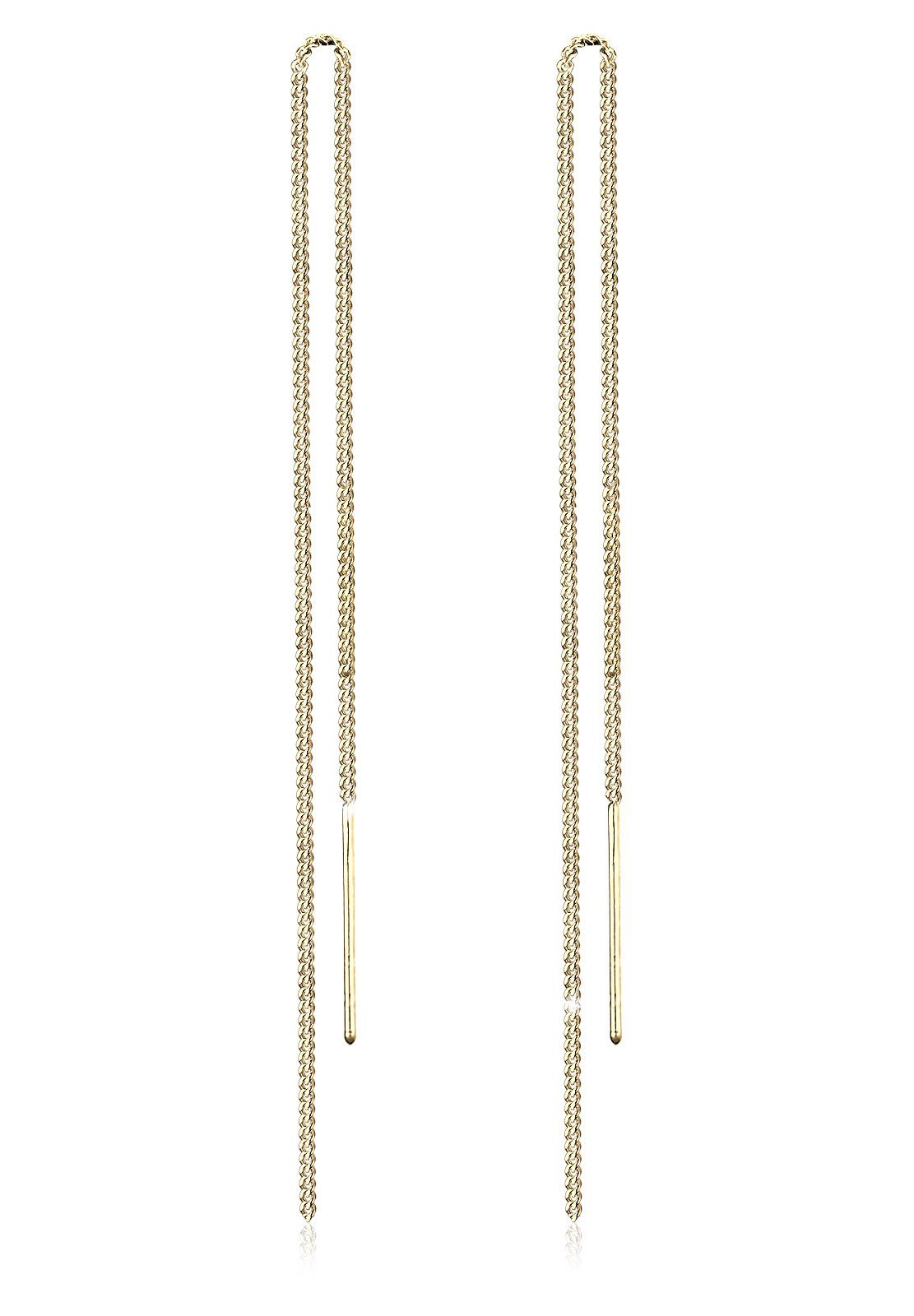 Elli Paar Ohrhänger Durchzieher Kette Panzer 925 Silber günstig online kaufen