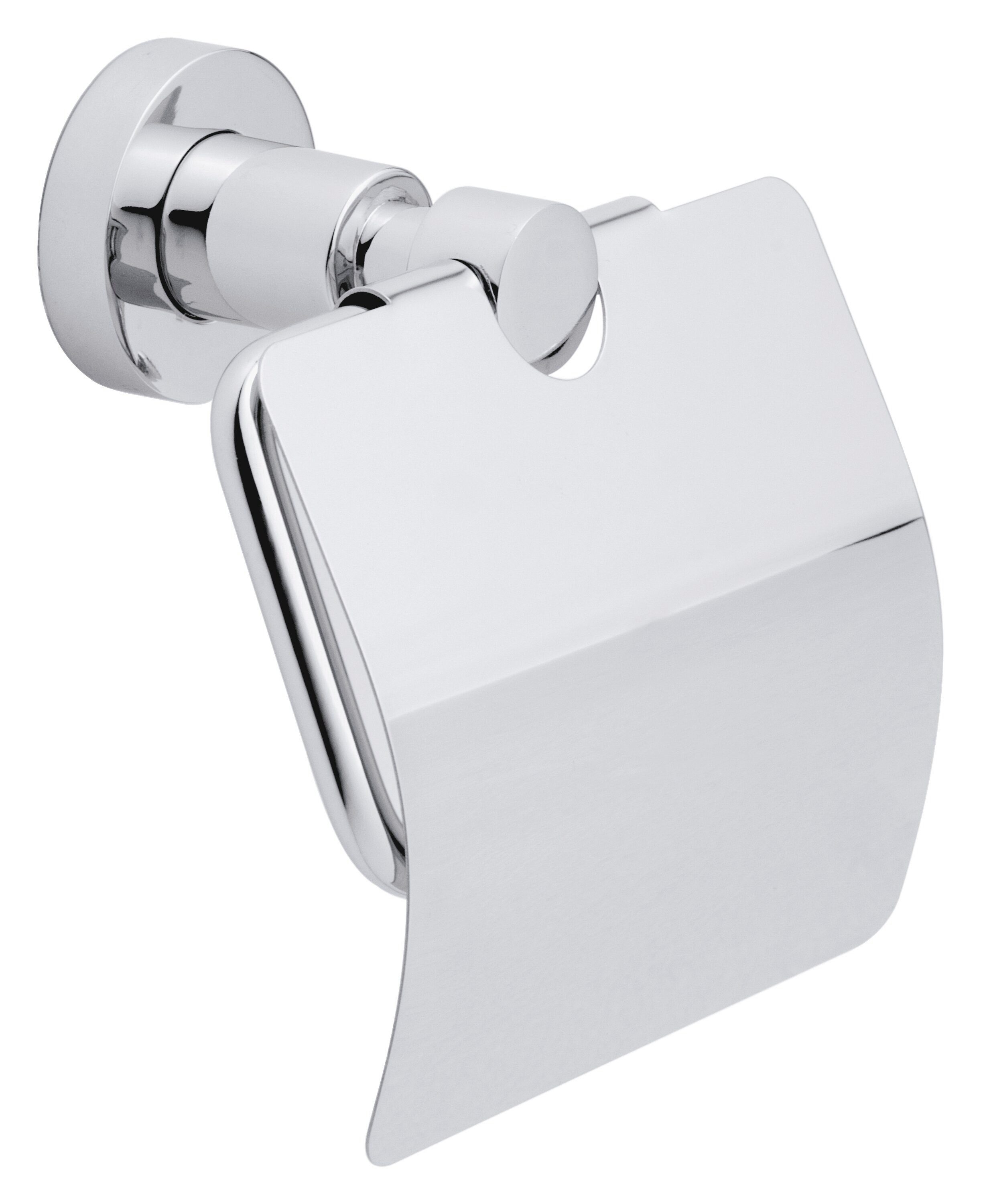 tesa Держатели для туалетной бумаги 1x tesa LOXX WC-Papierhalter m. Deckel (Komplett-Set, 2-St., inkl. Klebelösung), chrom 8 cm : 14 cm : 13,5 cm