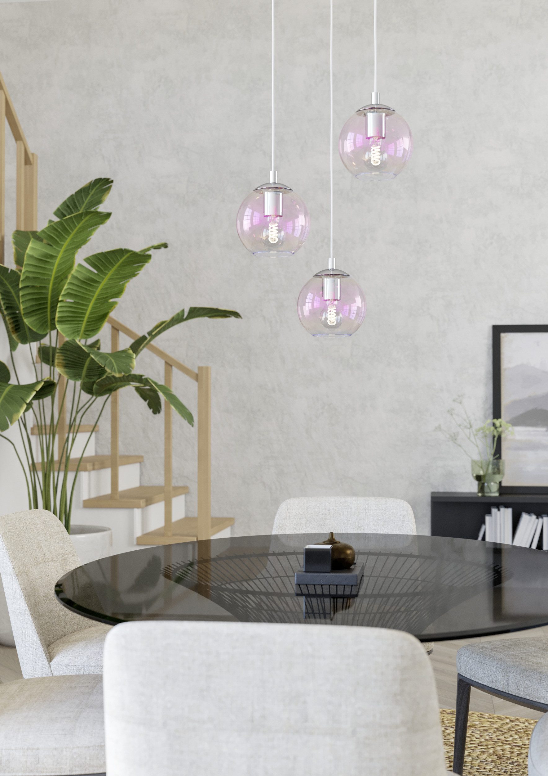 EGLO Hängeleuchte ARISCANI 2 Pendellampe - Stahl - E27 - 3X60W - IP20, ohne Leuchtmittel, Hängelampe, Deckenlampe, Wohnzimmer, Esszimmer, H110 x Ø42,5 cm