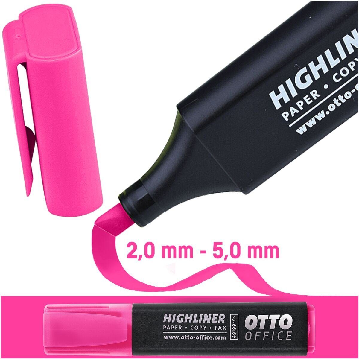 Otto Office  Office Marker Highliner, (1-tlg), Textmarker mit Kappe pink