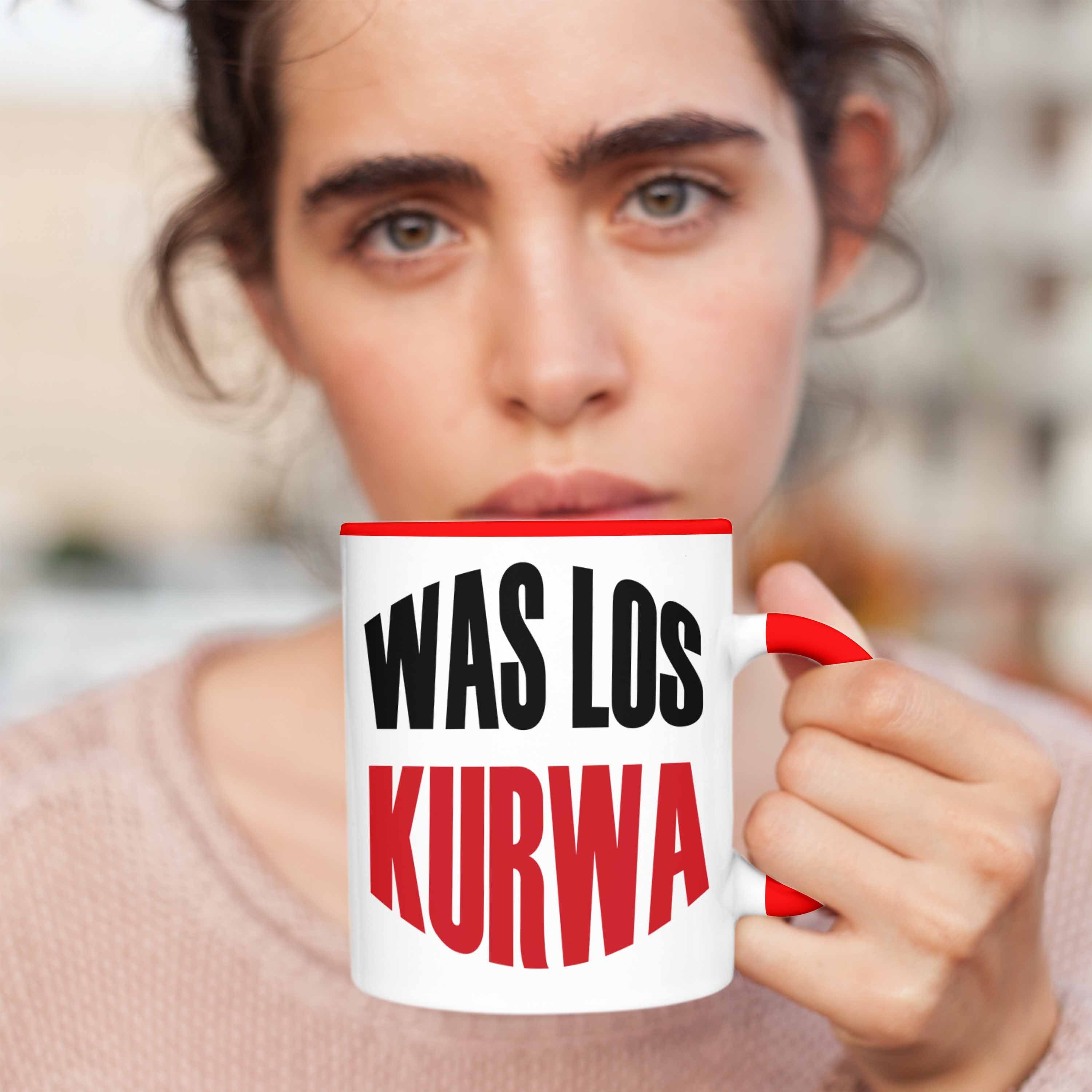 Kurwa" Los Geschenk Lustige Polen Tasse Rot "Was Polnisches Tasse Spruch Trendation