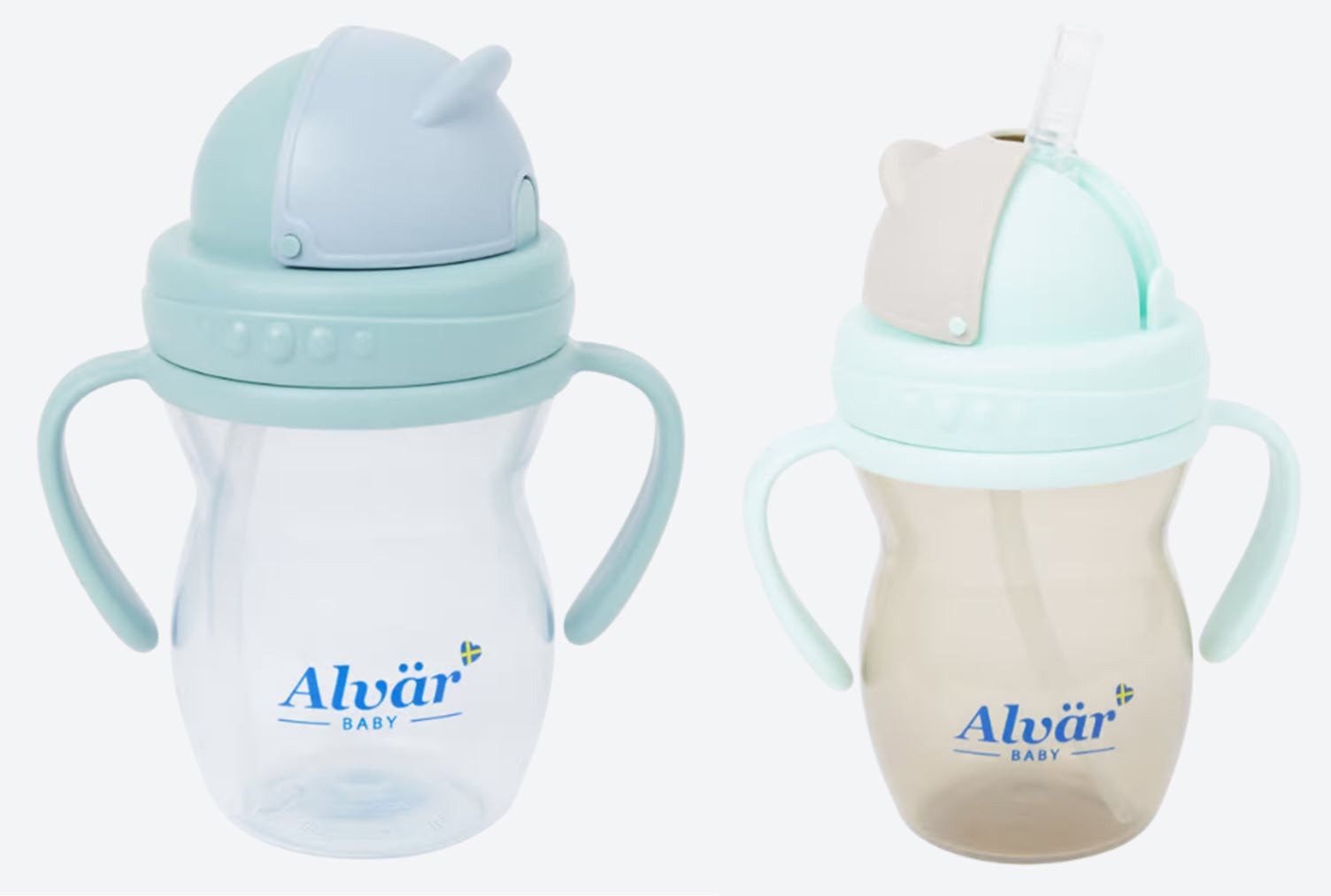 Babyflasche 2 Stück Alvär Trinkbecher mit Trinkhalm 275 ml