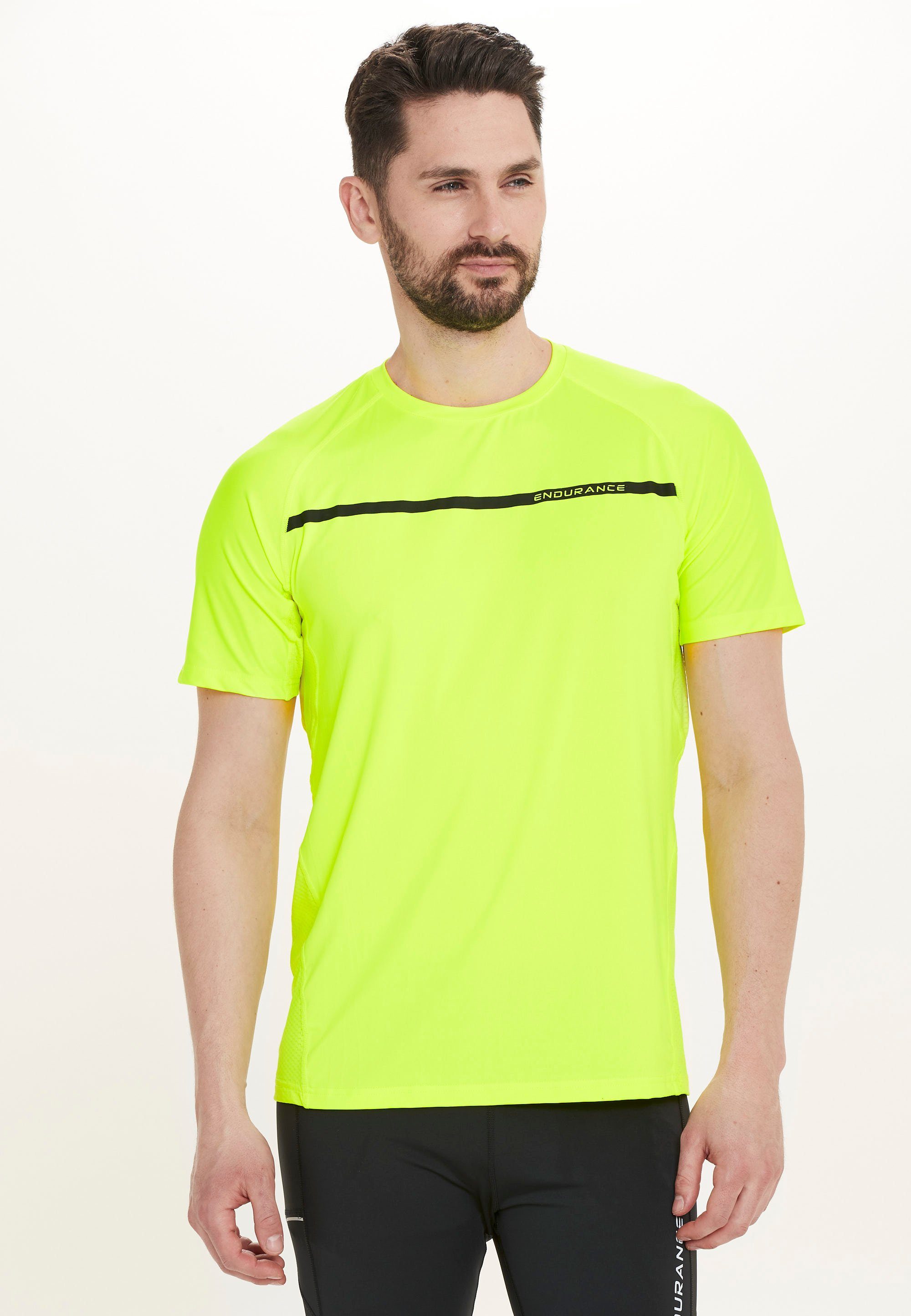 ENDURANCE Funktionsshirt Serzo (1-tlg) aus schnelltrocknendem Funktionsstretch neongelb