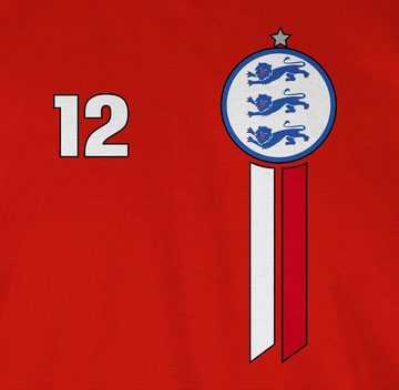 Shirtracer T-Shirt 12. Mann England Emblem 2024 Fussball EM Fanartikel