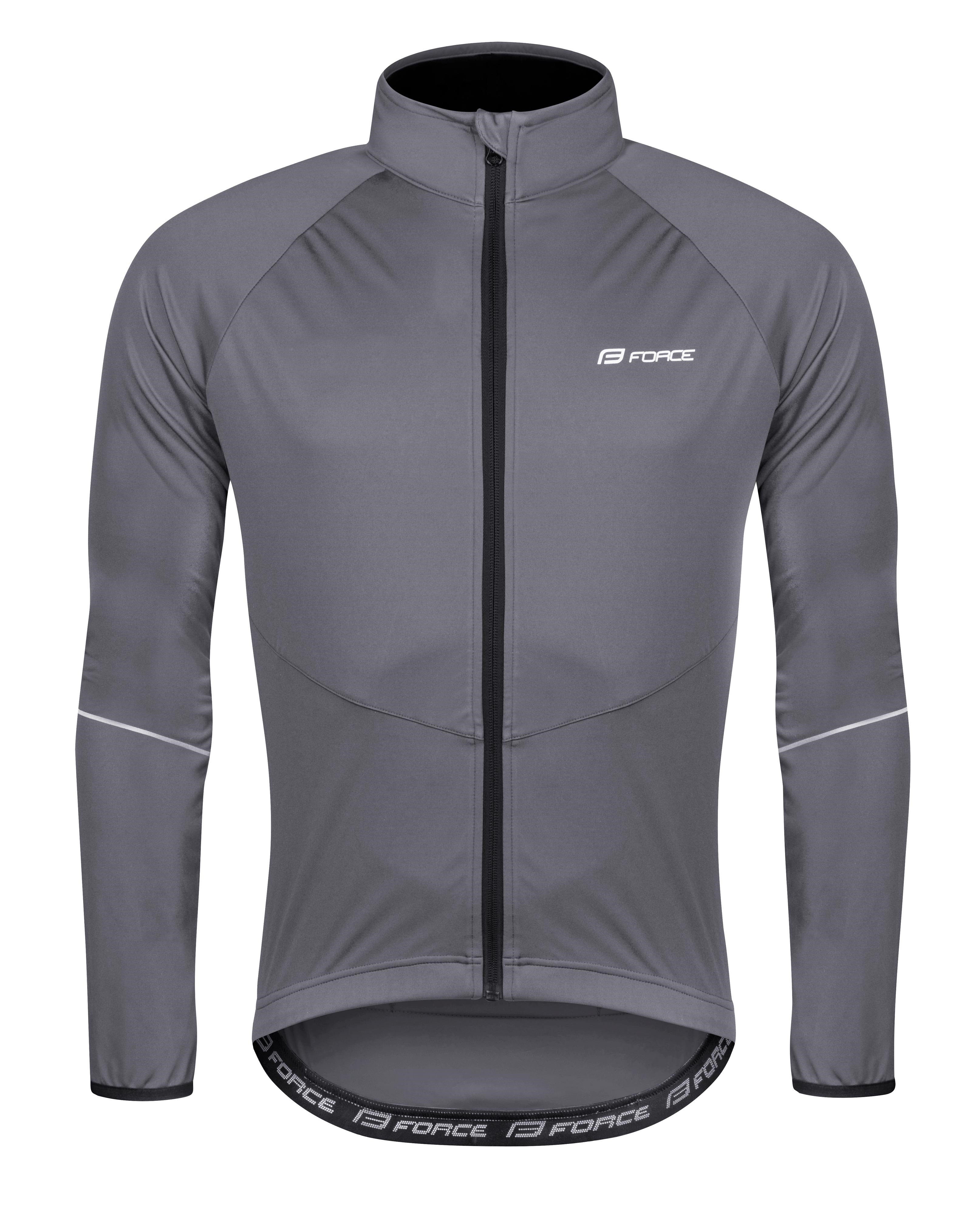 FORCE Fahrradjacke Jacke FORCE ARROW grau +5 °C bis +15 °C %%%