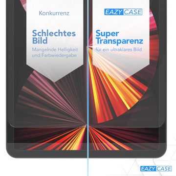EAZY CASE Schutzfolie Schutzglas für iPad Pro 11" 3./4. Gen. (2021/2022), 11 Zoll Panzerglas Displayfolie Tabletschutz Glasfolie Kratzschutz