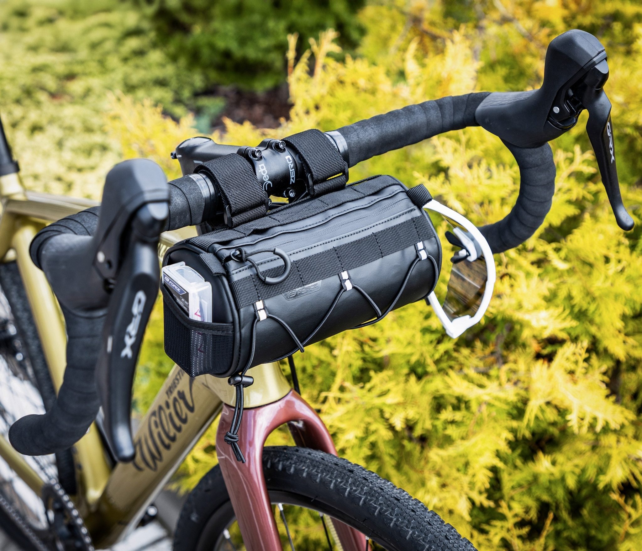 FORCE Fahrradtasche Force Tasche für Lenker Adventure Plus Burrito schwarz