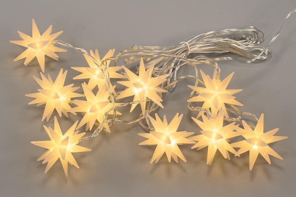 Nipach LEDLichterkette XA11034 Lichterkette 10 LED "Weihnachtssterne"
