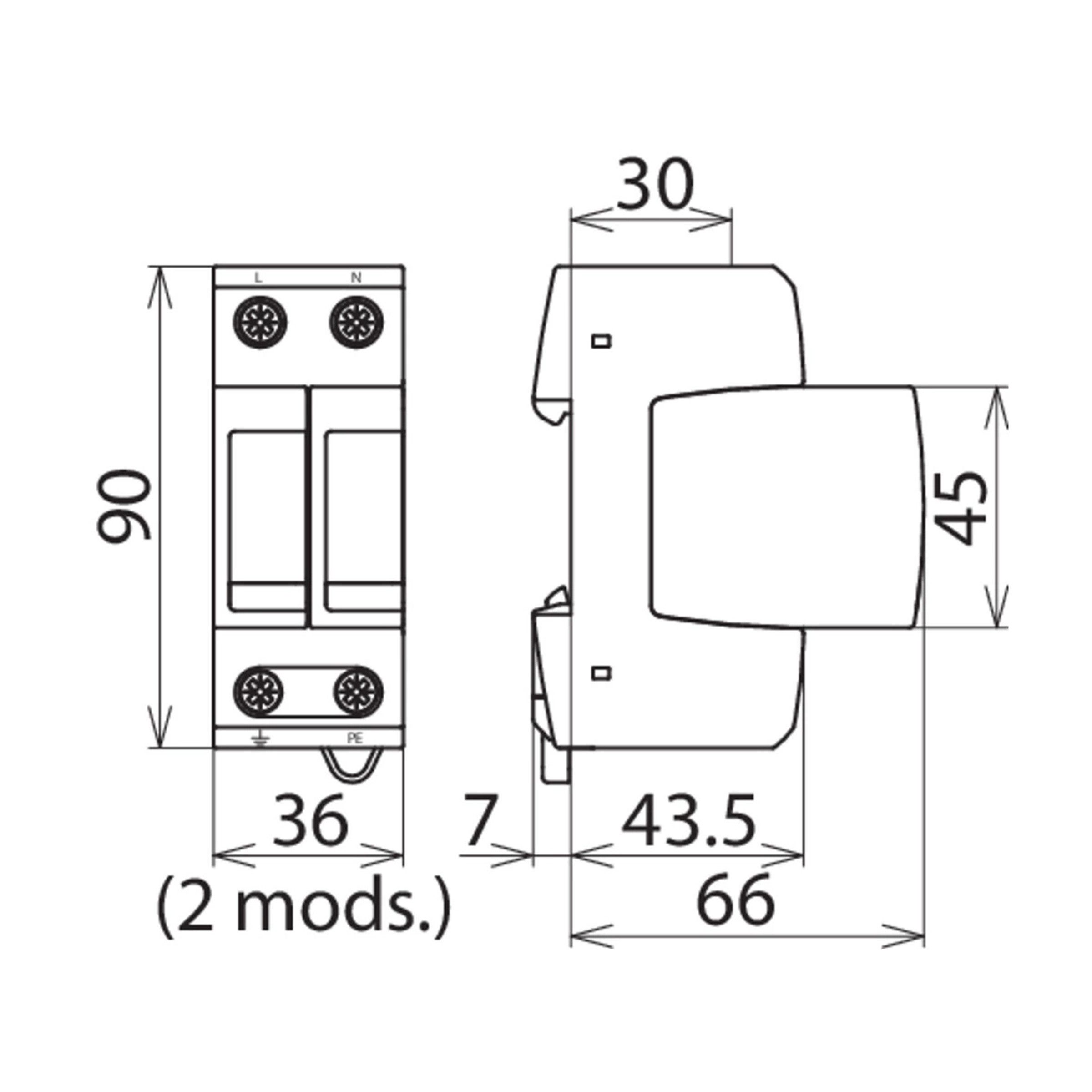 DEHN Schalter DEHNguard modular DG M TT 2P 275 952110 DEHN Schutzlösungen (1-St)