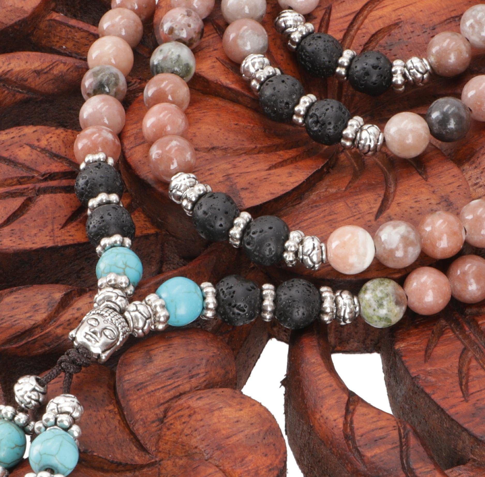 Guru-Shop Perlenkette Tibetische Mala aus Halbedelsteinen,.. günstig online kaufen