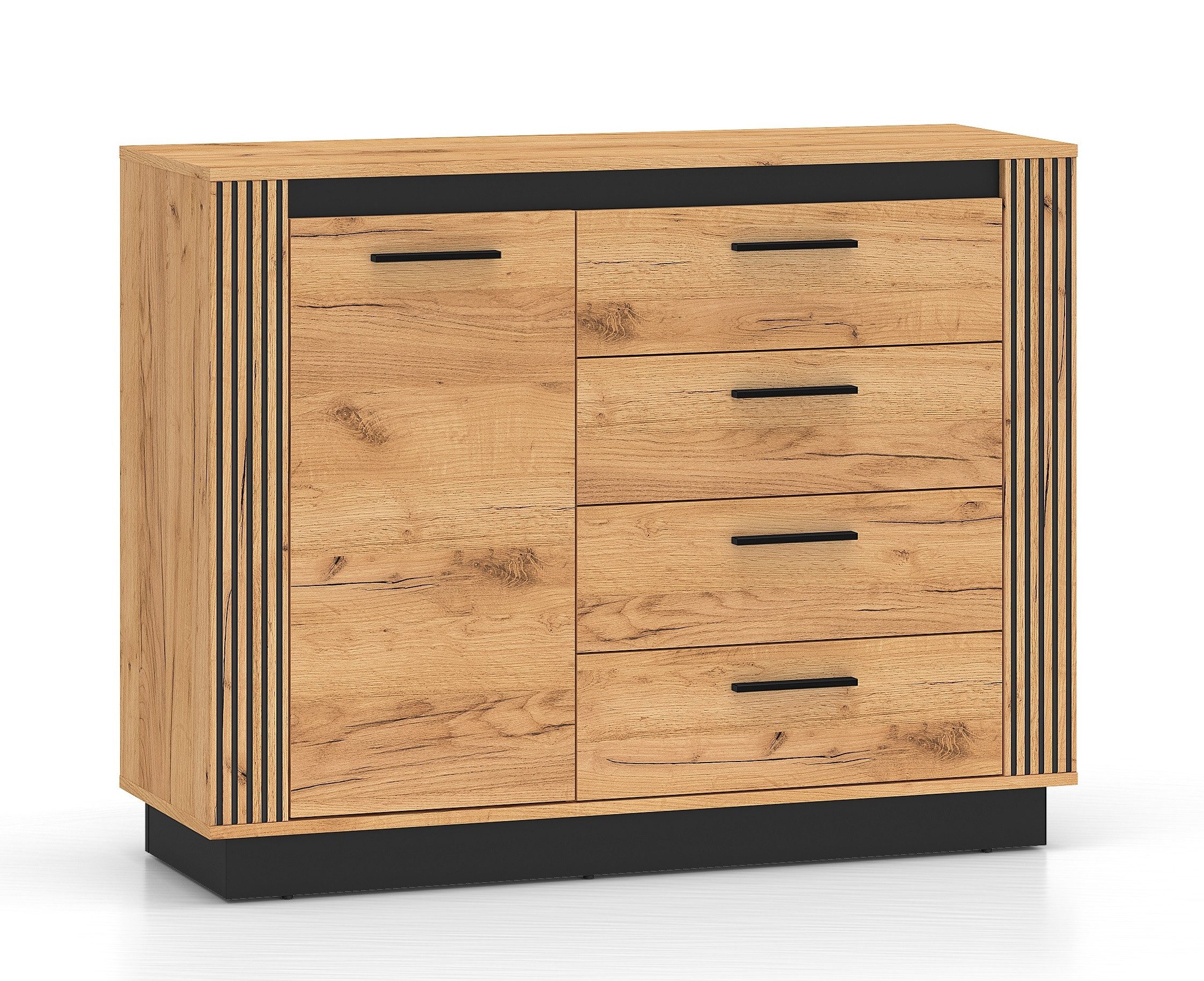 Kombikommode URSO 07 eintürige Kommode mit Schubladen Flur Wohnzimmer