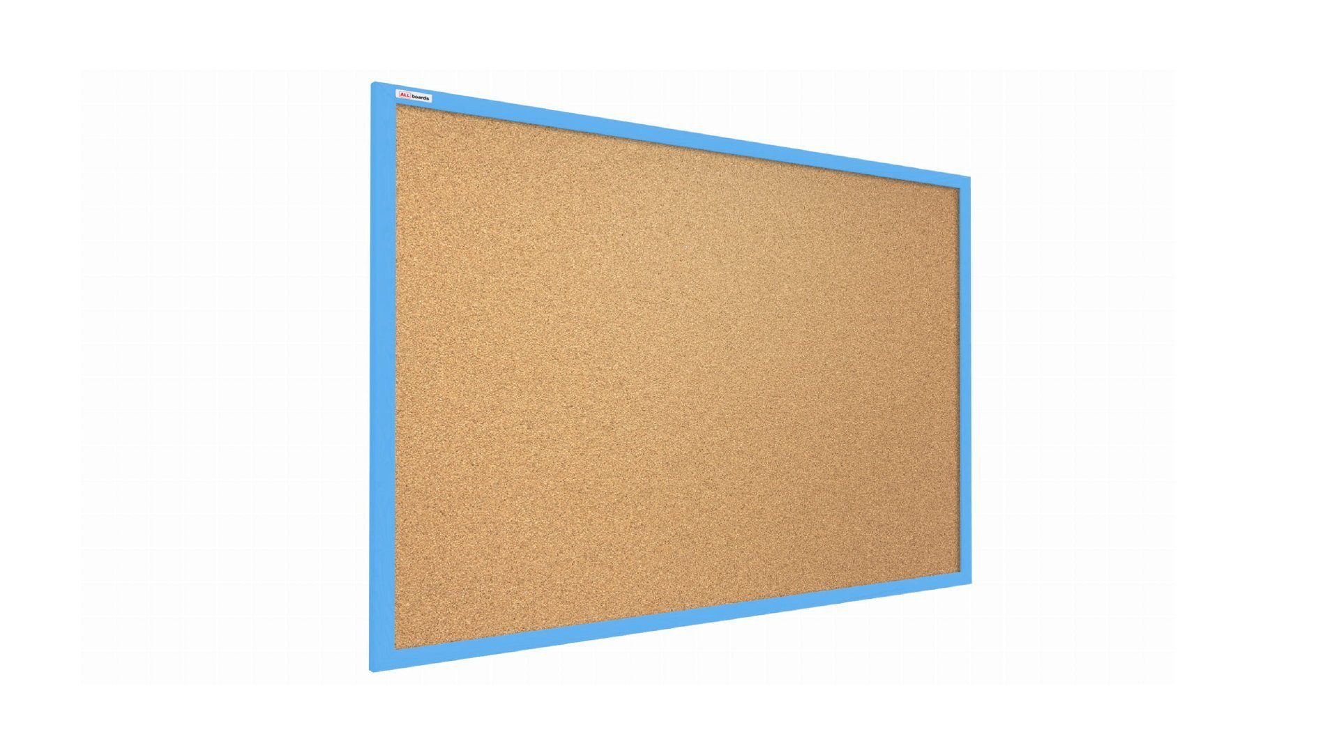 ALLboards Pinnwand ALLboards Pinnwand mit Farbigem Holz Rahmen Korktafel Blau