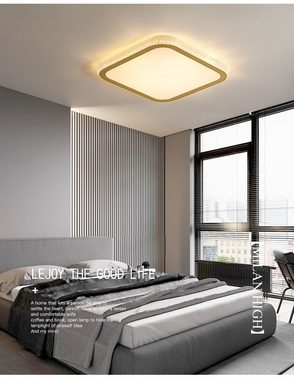 Daskoo Deckenleuchten 43W Modern LED Deckenlampe mit Fernbedienung Dimmbar Wohnzimmer, LED fest integriert, Warmweiß/Neutralweiß/Kaltweiß, LED Deckenleuchte