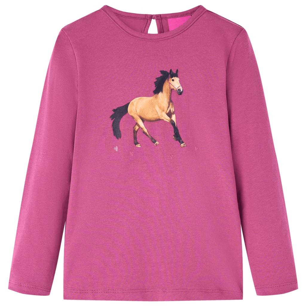 Langarmshirt Kinder-Langarmshirt Himbeerrot 116