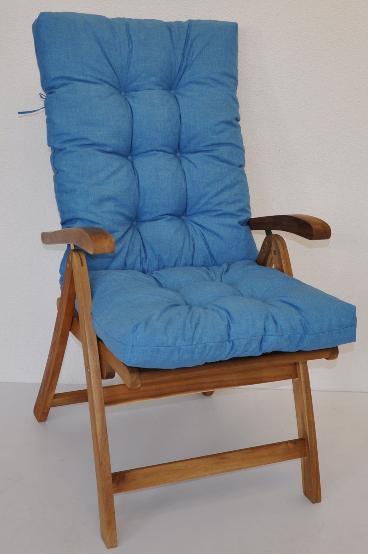 Rattani Hochlehnerauflage Hochlehner Auflage Sylva, Hochlehner Auflage, Gr. 120 x 50 cm türkis, Material Uni Living türkis – Bild 2 von 2