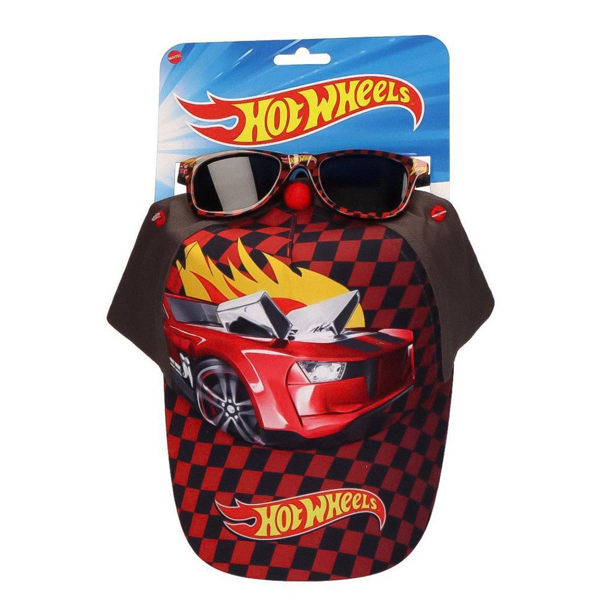 Hot Wheels Baseball Cap Sommer Set mit Cap und Sonnenbrille als Geschenkidee (Packung)