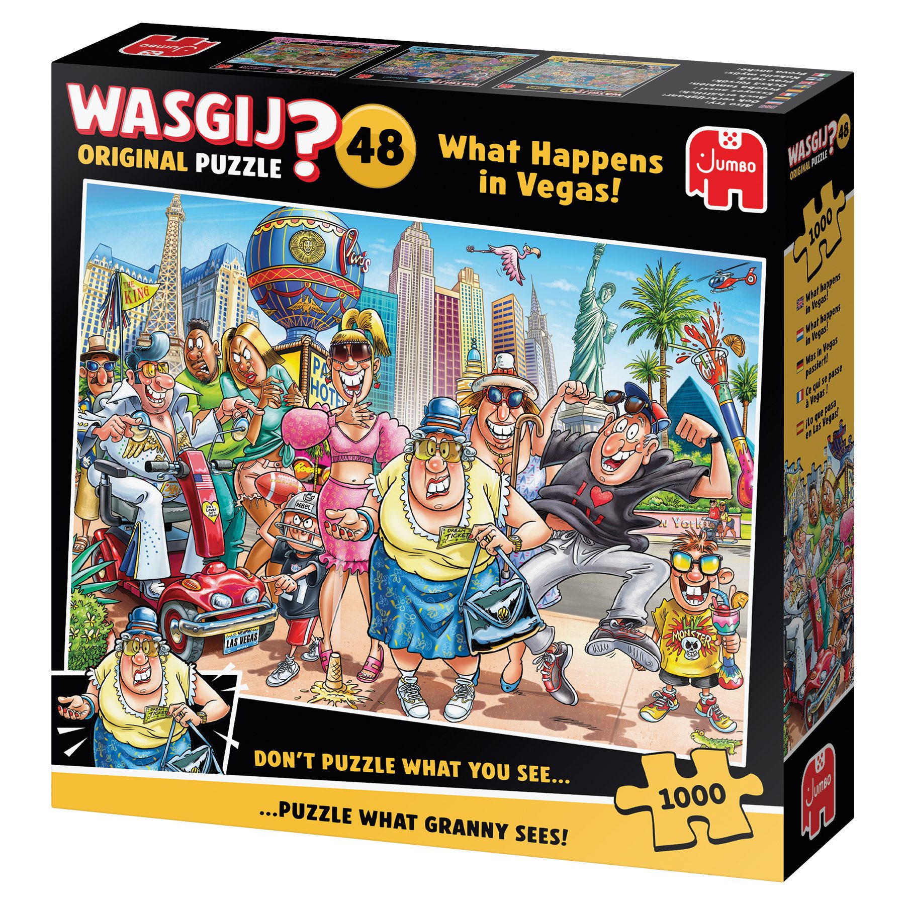 Jumbo Spiele Puzzle Wasgij Original 48, Was in Vegas passiert!, 1000 Teile Puzzle, 1000 Puzzleteile