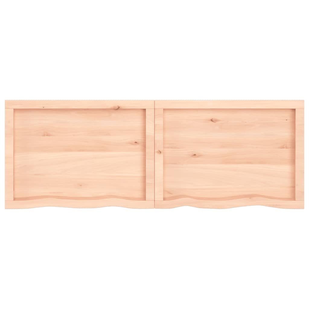 Unbehandelt Tischplatte 160x50x(2-6) Eiche Massivholz cm furnicato
