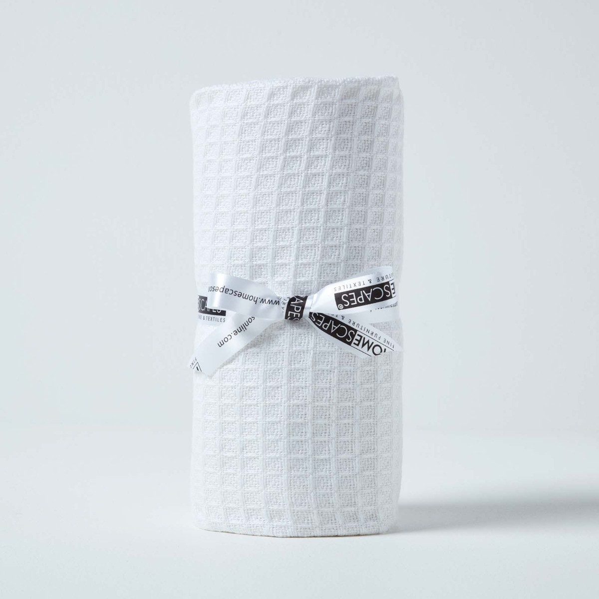 Plaid 100% Bio-Baumwolle Waffel Babydecke weiß, 90 x 110 cm, Homescapes
