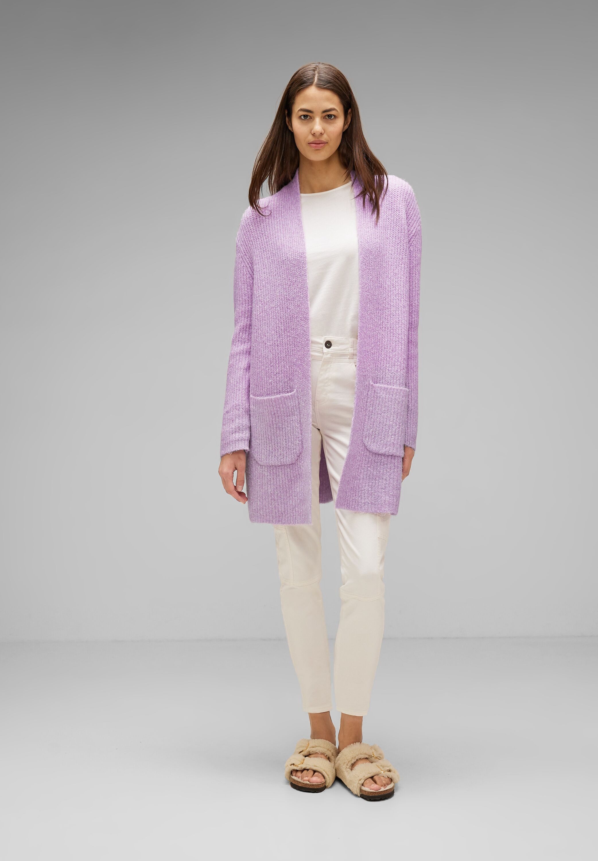 STREET ONE Strickjacke (1-tlg) Plain/ohne Details, Aufgesetzte Taschen
