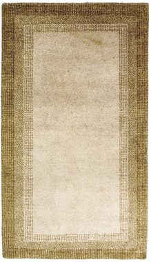 Wollteppich Gabbeh Teppich handgeknüpft beige, morgenland, rechteckig, Höhe: 18 mm, handgeknüpft