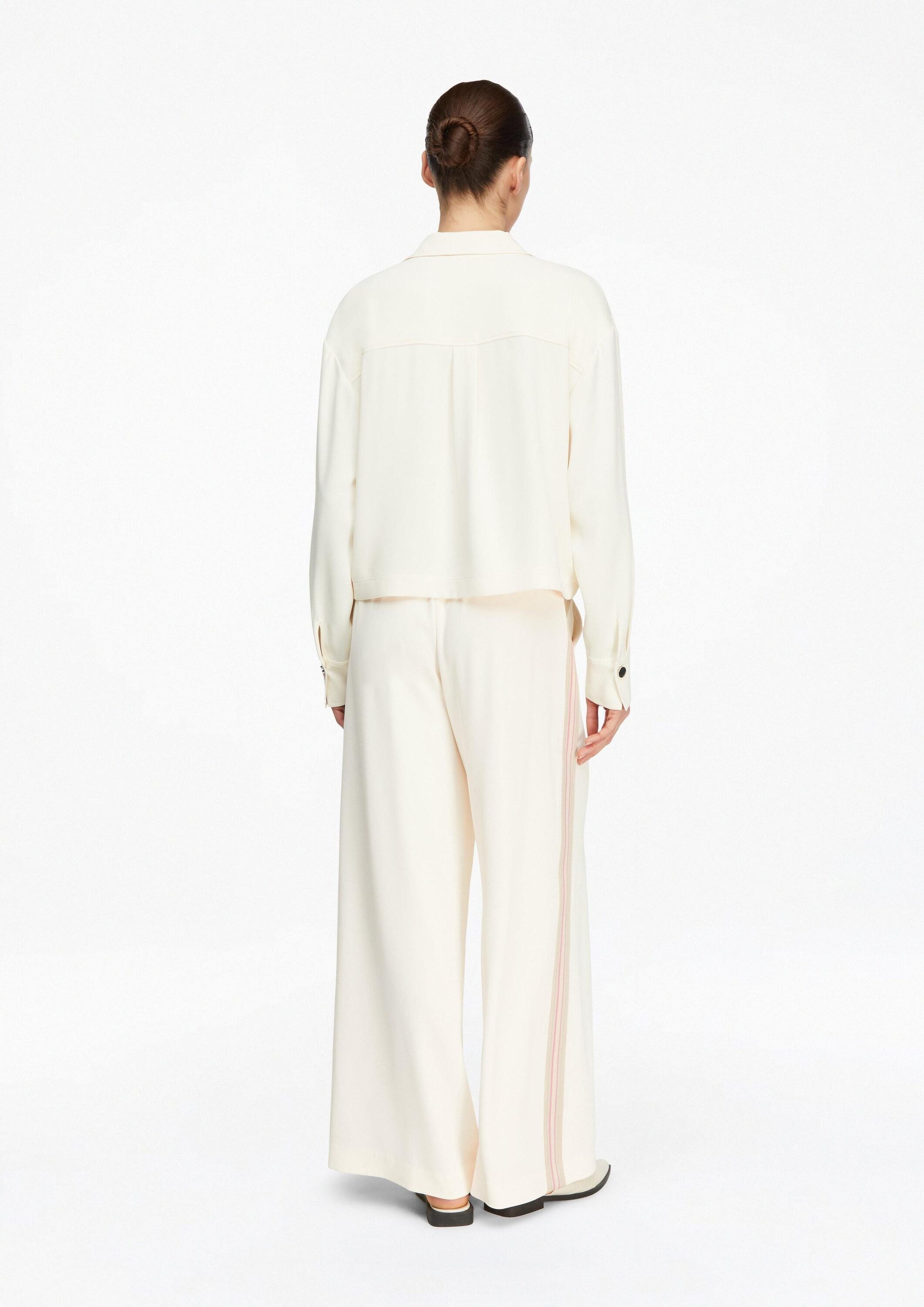 comma Chinos Hose Wide-Leg-Hose mit Kontraststreifen