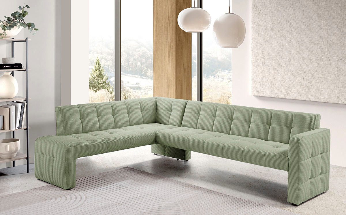exxpo - sofa fashion Essbank Barista, bequem und elegant, hohe Bodenfreiheit, Eckbank Barista bequem und elegant, hochwertige Detailverarbeitung