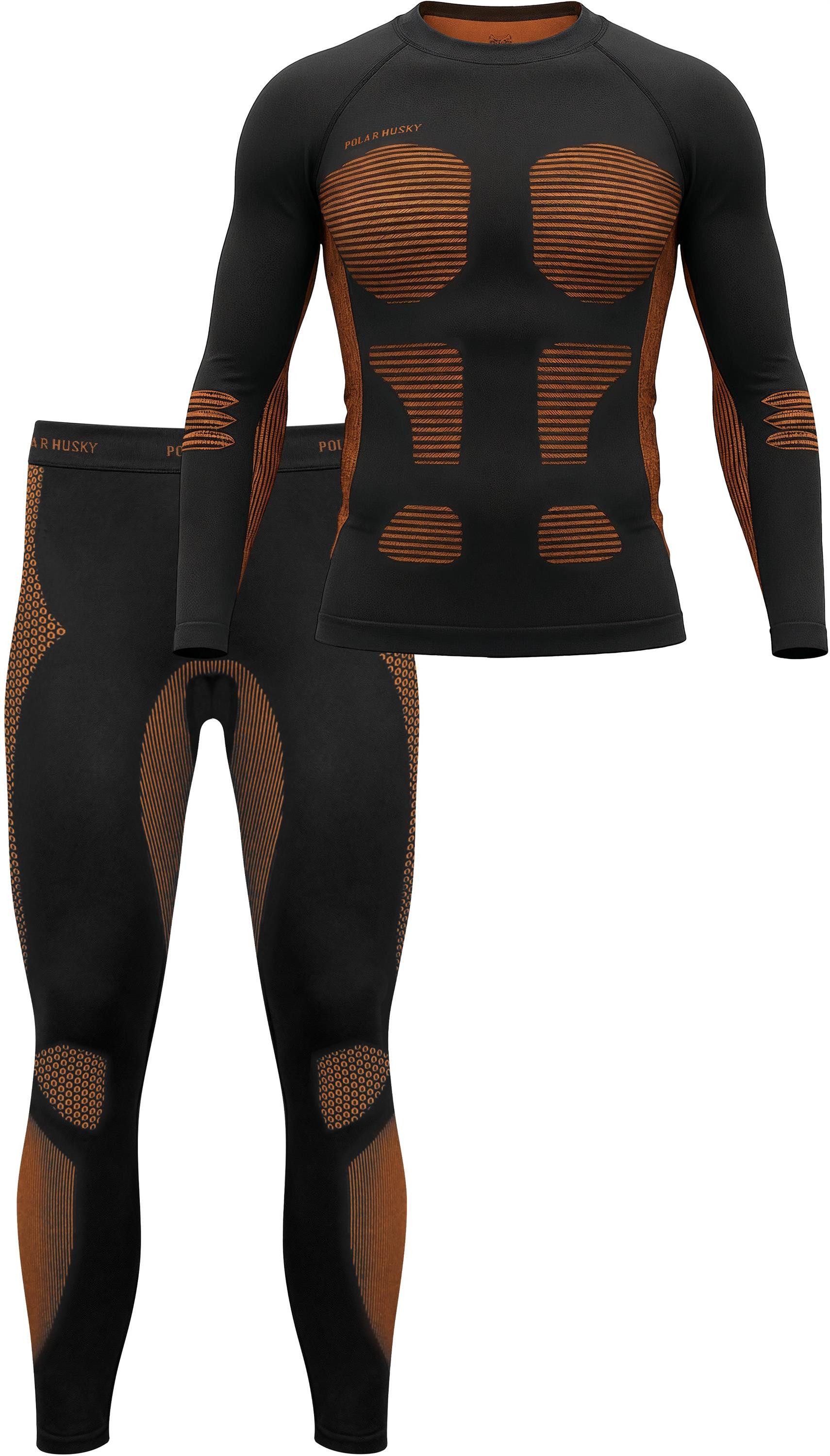normani Sportanzug Herren Sport-Funktionsunterwäsche Set Hemd + Hose, Herren Skiunterwäsche Funktionsunterwäsche