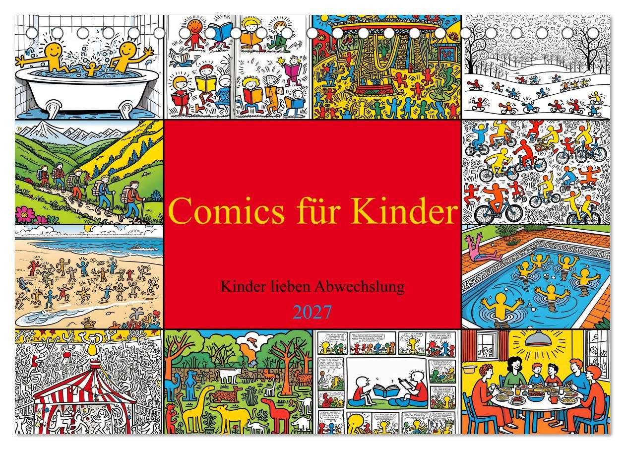 CALVENDO Wandkalender Comics für Kinder. Kinder lieben Abwechslung (Tischkalender 2027 DIN A