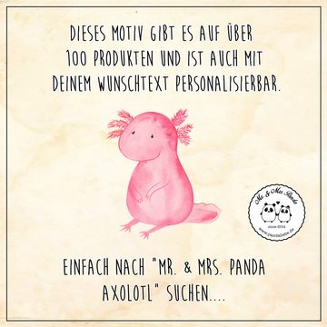 Mr. & Mrs. Panda Flachmann Axolotl null, Taschenflasche, Frauen, Flachmann, hochwertig, Gravur, Mit Schraubverschluss