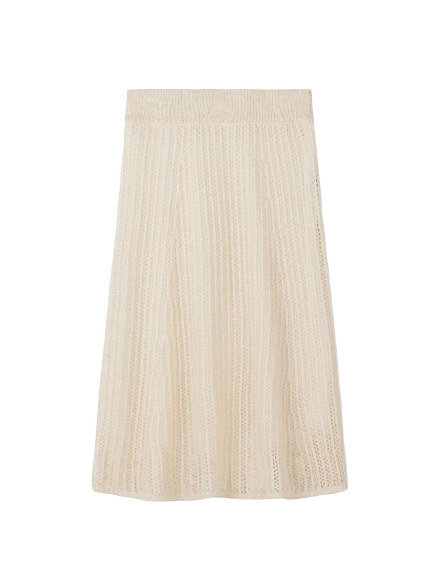 GOBI Cashmere Strickrock Kaschmir Rock aus Ajour-Strick