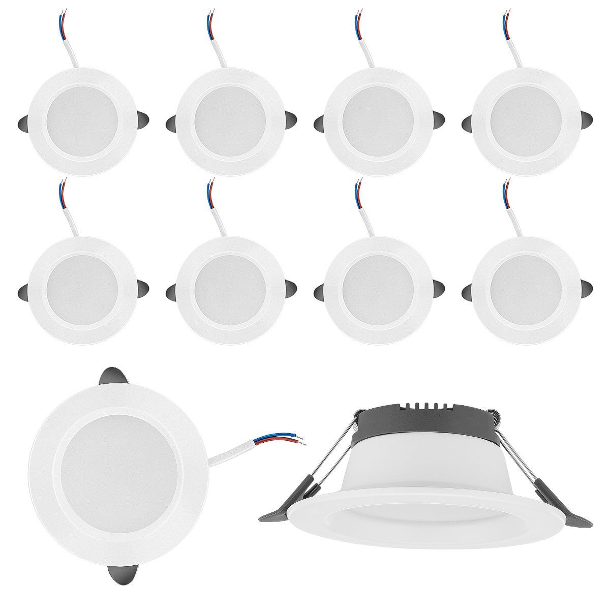 LETGOSPT LED Einbauleuchte 10x LED Einbaustrahler, günstig online kaufen