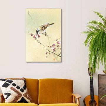 Posterlounge Leinwandbild Ohara Koson, Kleiner Vogel und Blüten, Malerei