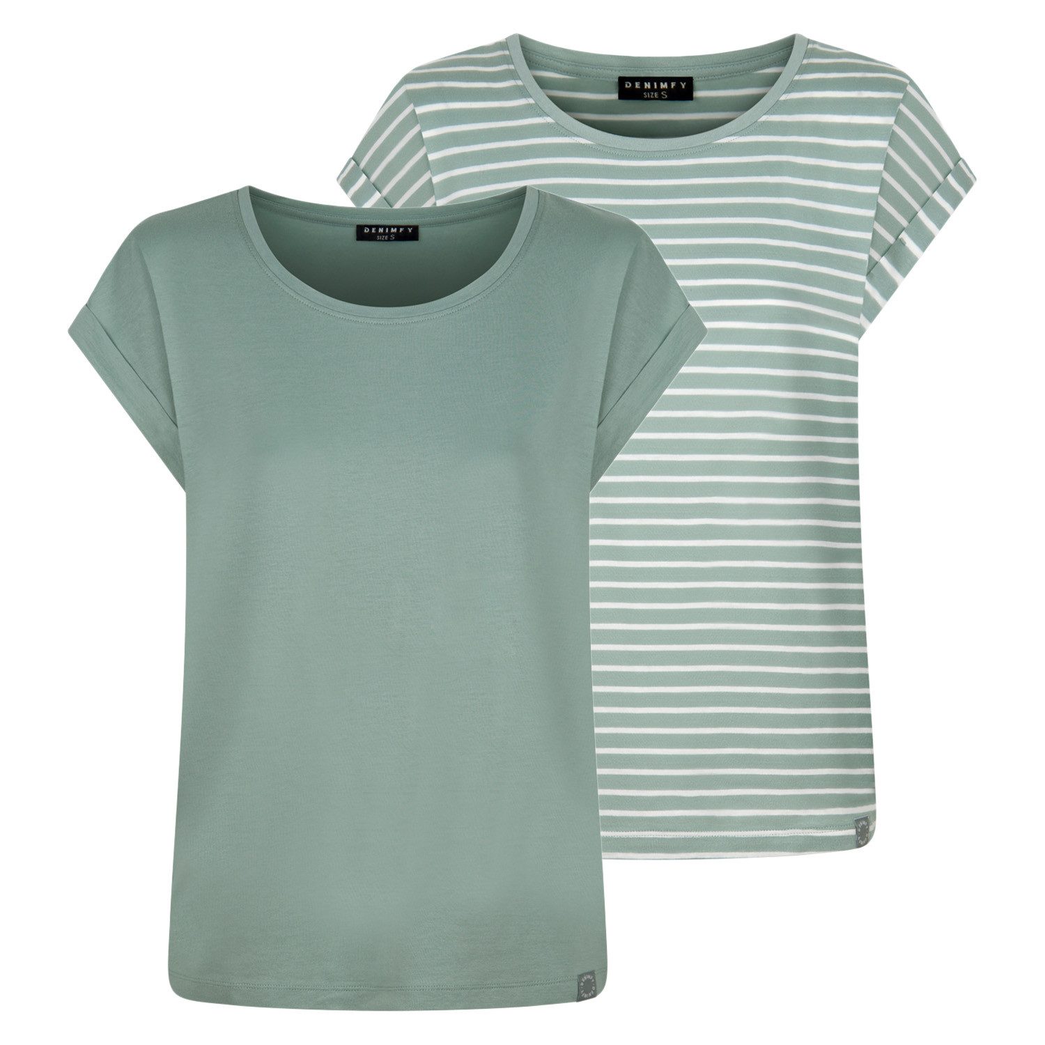 DENIMFY T-Shirt Damen Top DFSophie Regular günstig online kaufen