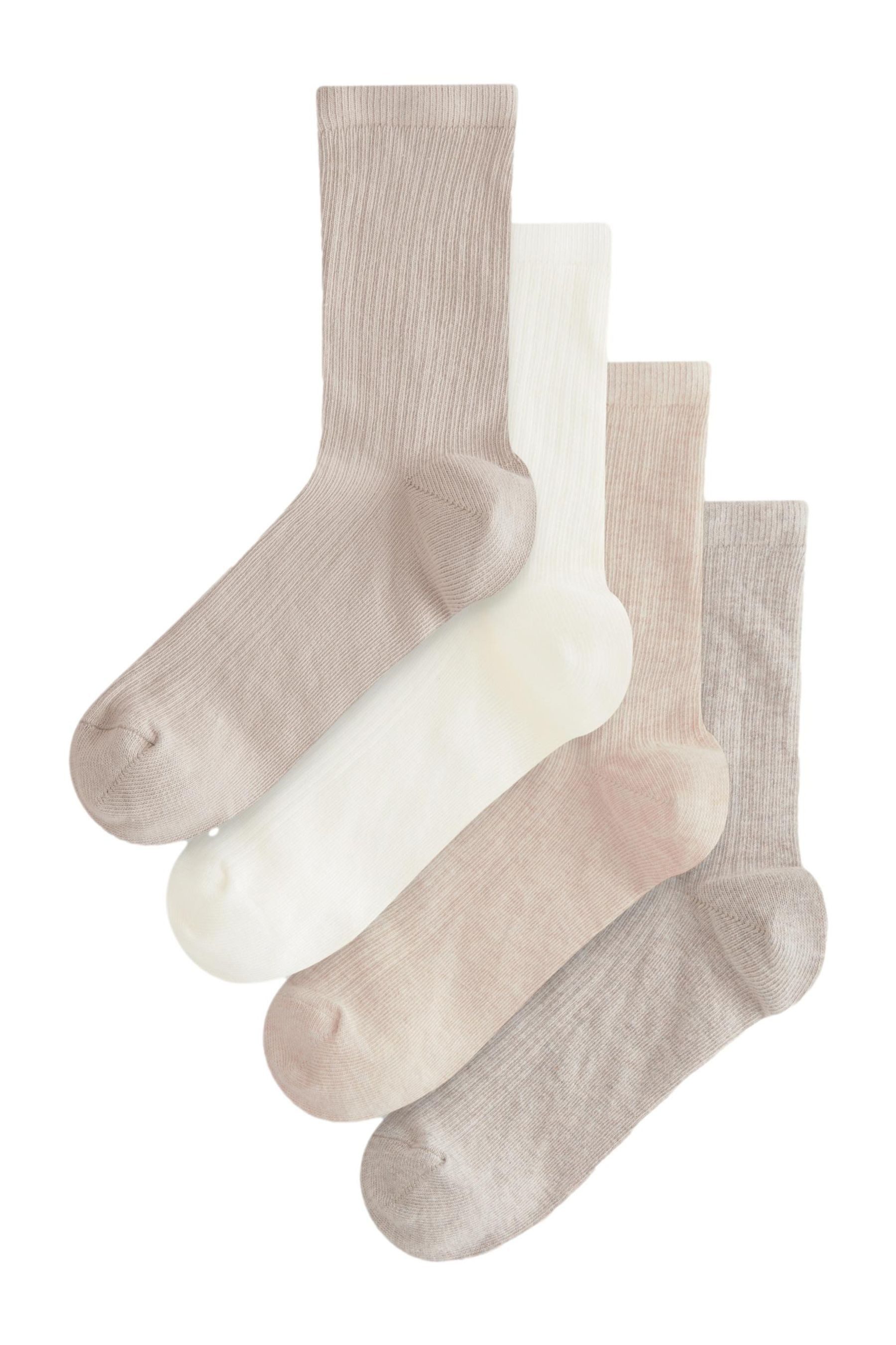 Kurzsocken Gerippte Socken im 4er-Pack