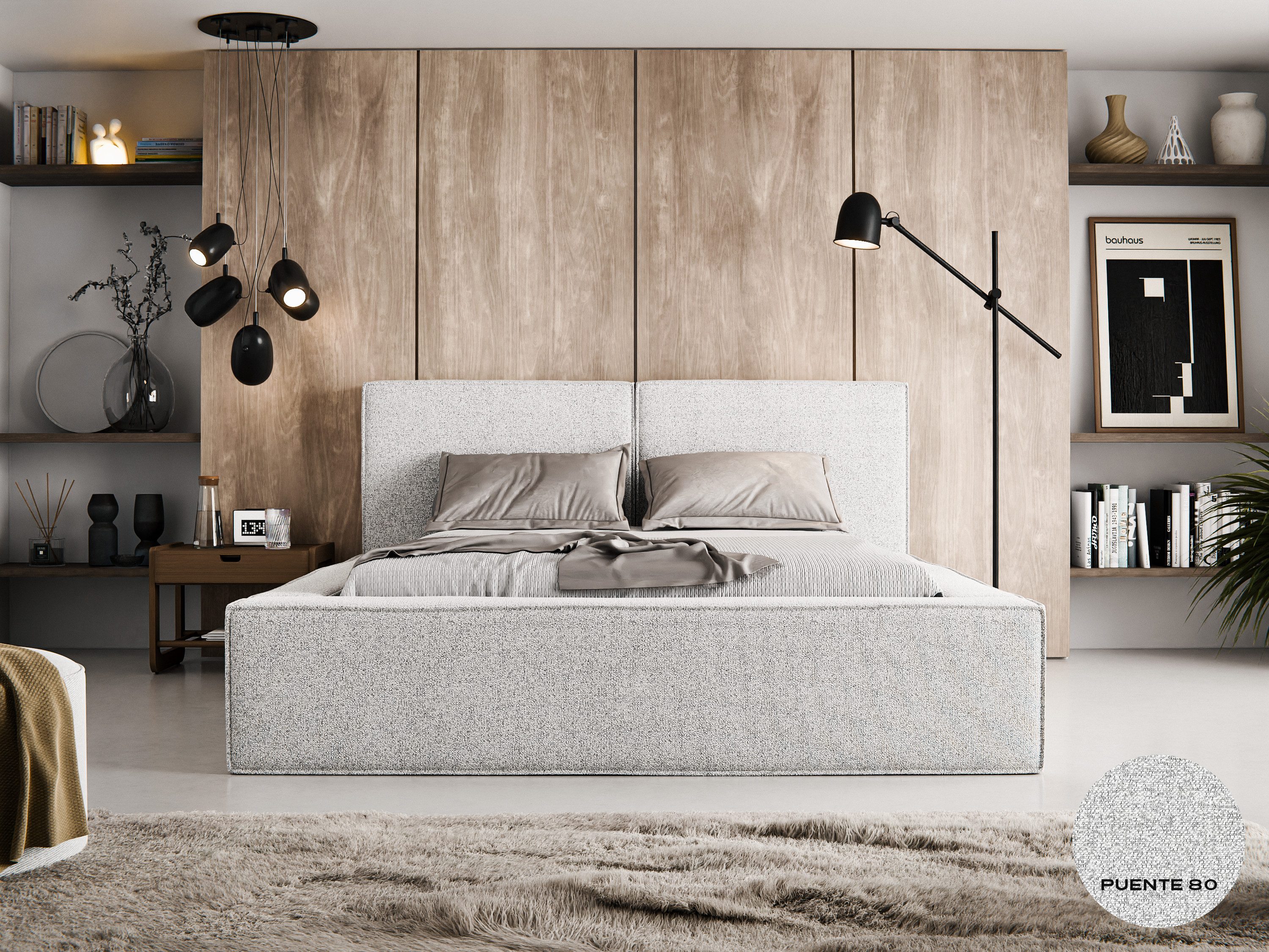 thematys Polsterbett mit Bettkasten, Stauraumbett, Bouclé günstig online kaufen
