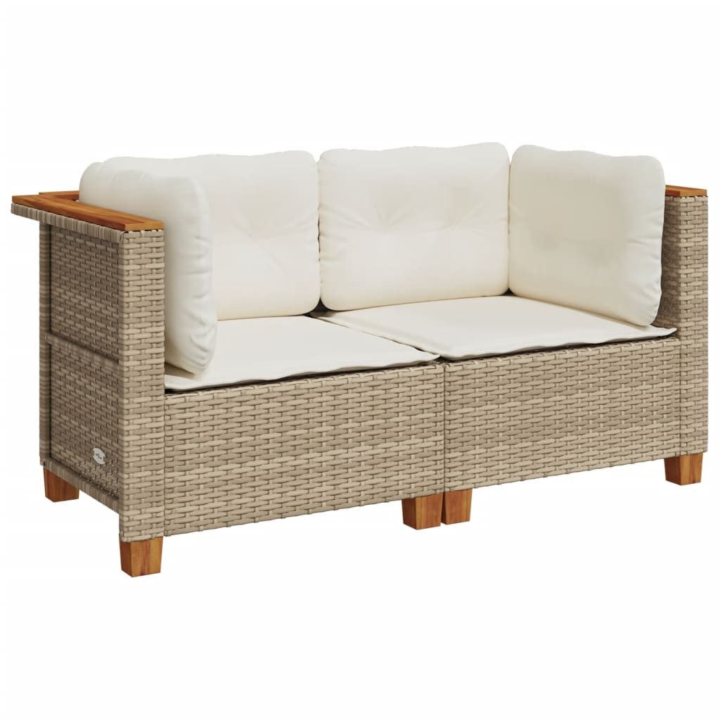 vidaXL Loungesofa Garten-Ecksofas mit Kissen 2 günstig online kaufen