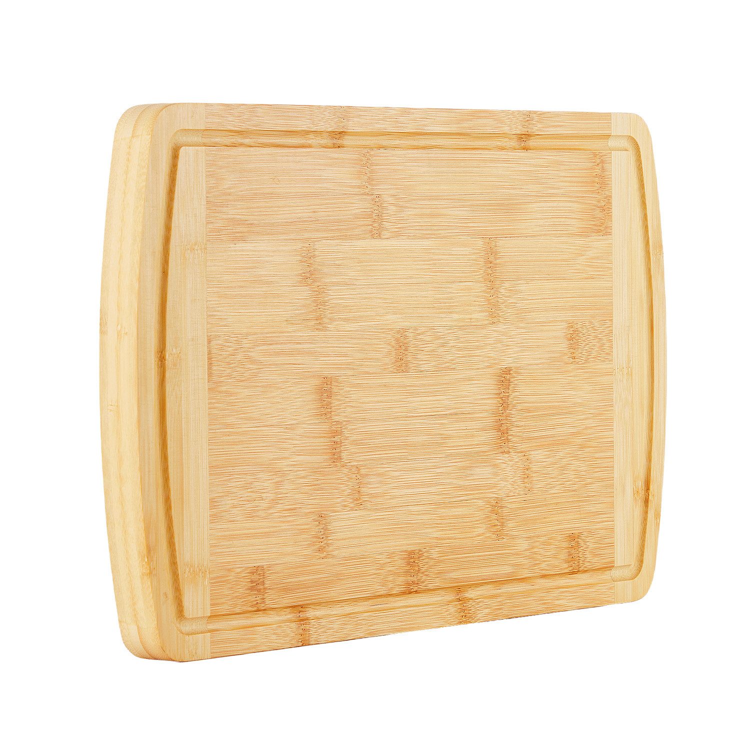 GarveeMore Schneidebrett Bambus-Schneidebrett, 40,6 × 25,4 cm, ideal für die moderne Küche